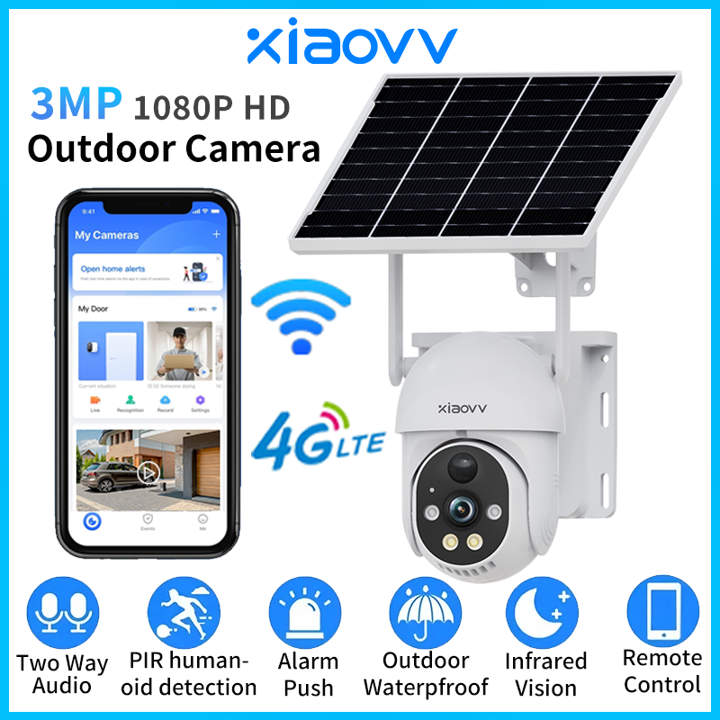 Trail Camera Infrared - XIAOVV Solar Camera Wireless 4G WiFi