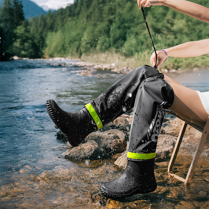 Fishing Waders Breathable - Foldable Outdoor High-top Rain Boots Men's