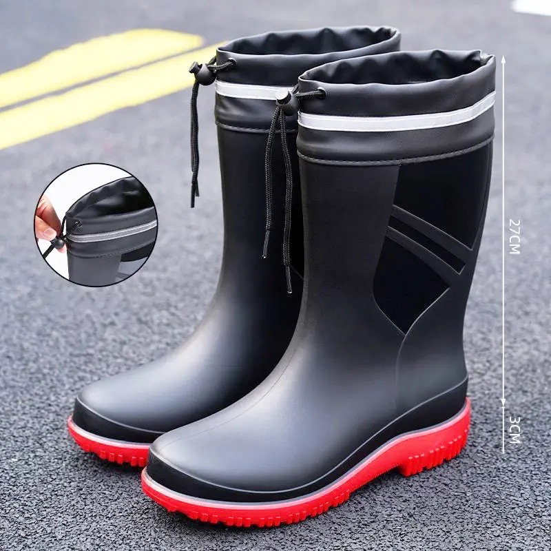 Fishing Waders Breathable - Fashion Men's Medium Tube Rain Boots