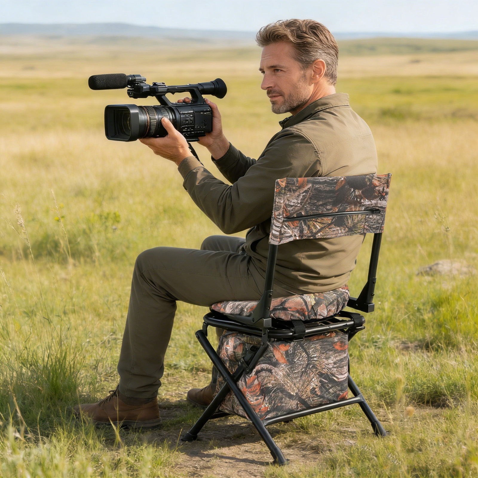 Hunting And Fishing Outdoor Chairs - Swivel Hunting Chair Outdoor Camping Chair