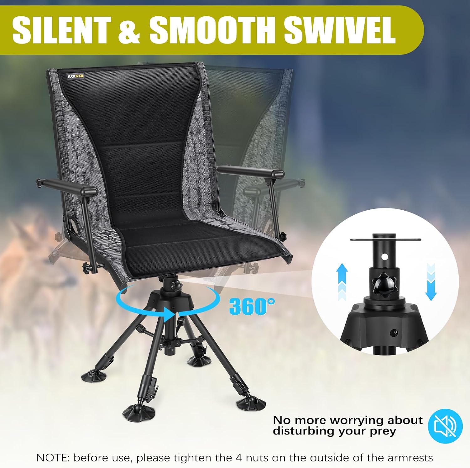 Swivel Hunting Chair Silent 36 – обзор и цена Hunting And Fishing Outdoor Chairs