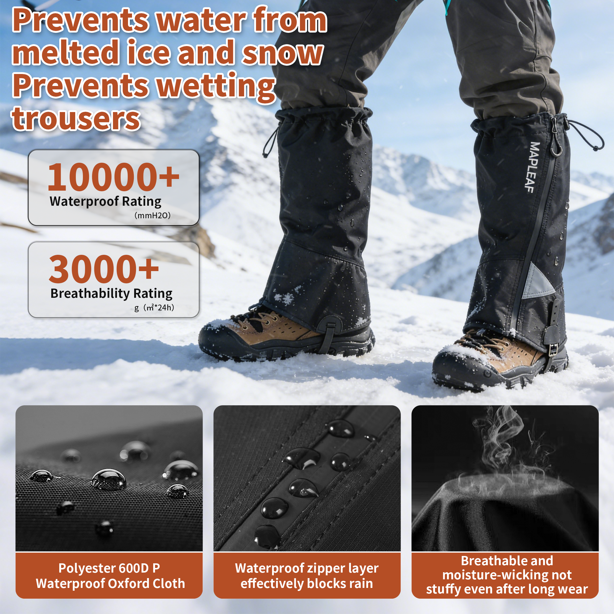 MAPLEAF Waterproof Leg Gaiters – обзор и цена Hunting Fishing Outdoor