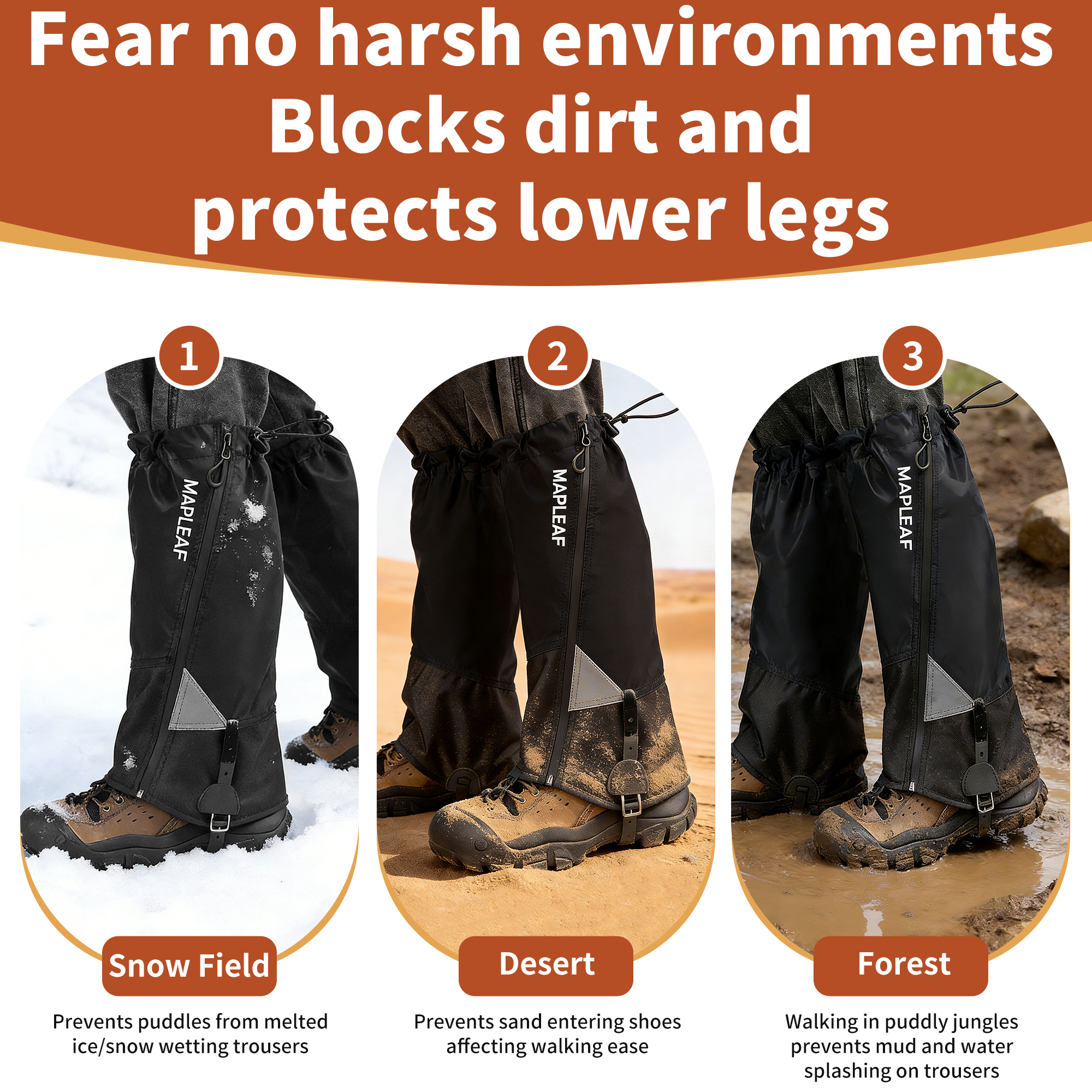 MAPLEAF Waterproof Leg Gaiters – обзор и цена Hunting Fishing Outdoor