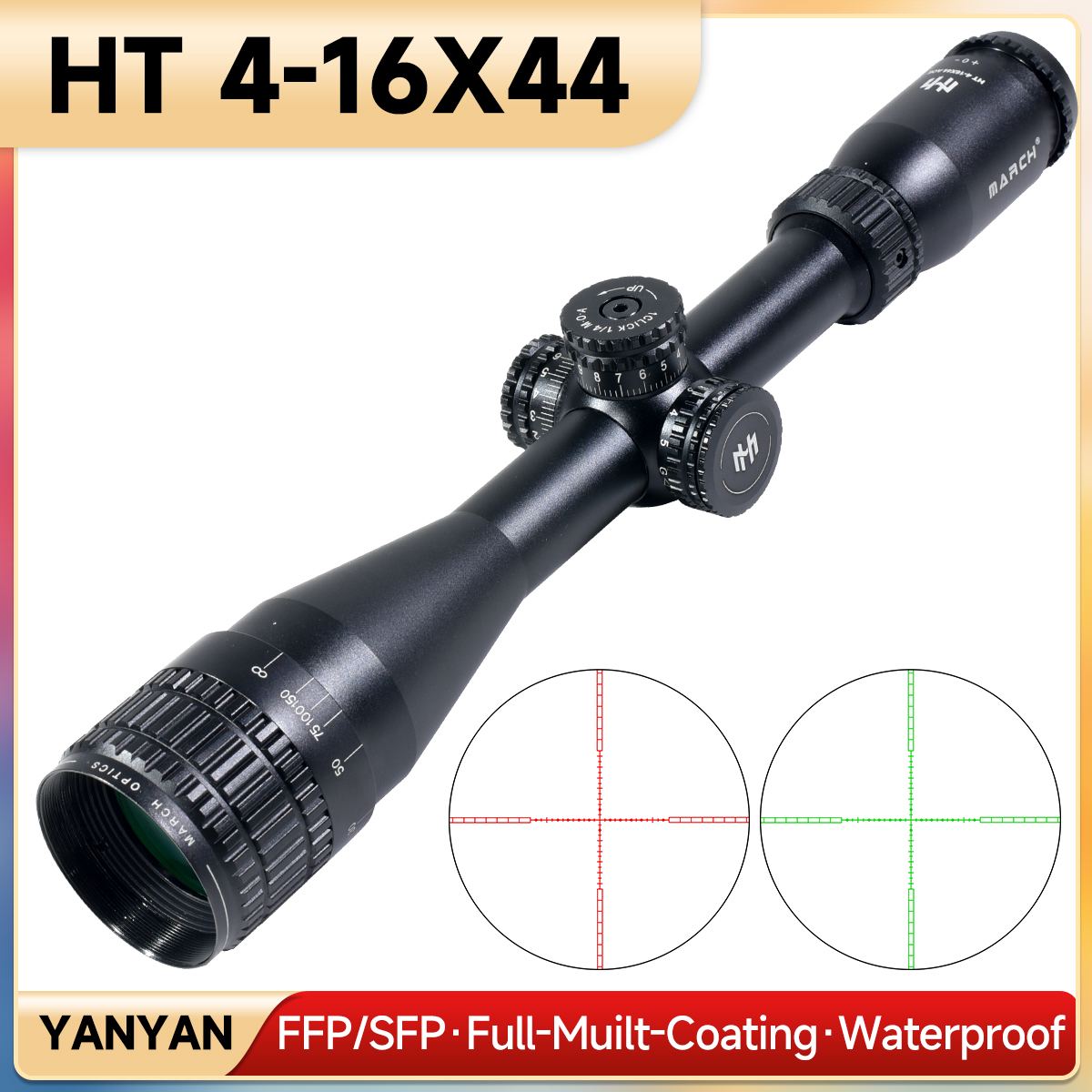 MARCH HT 4-16X44AOE Tactical S – обзор и цена Outdoor Hunting Range