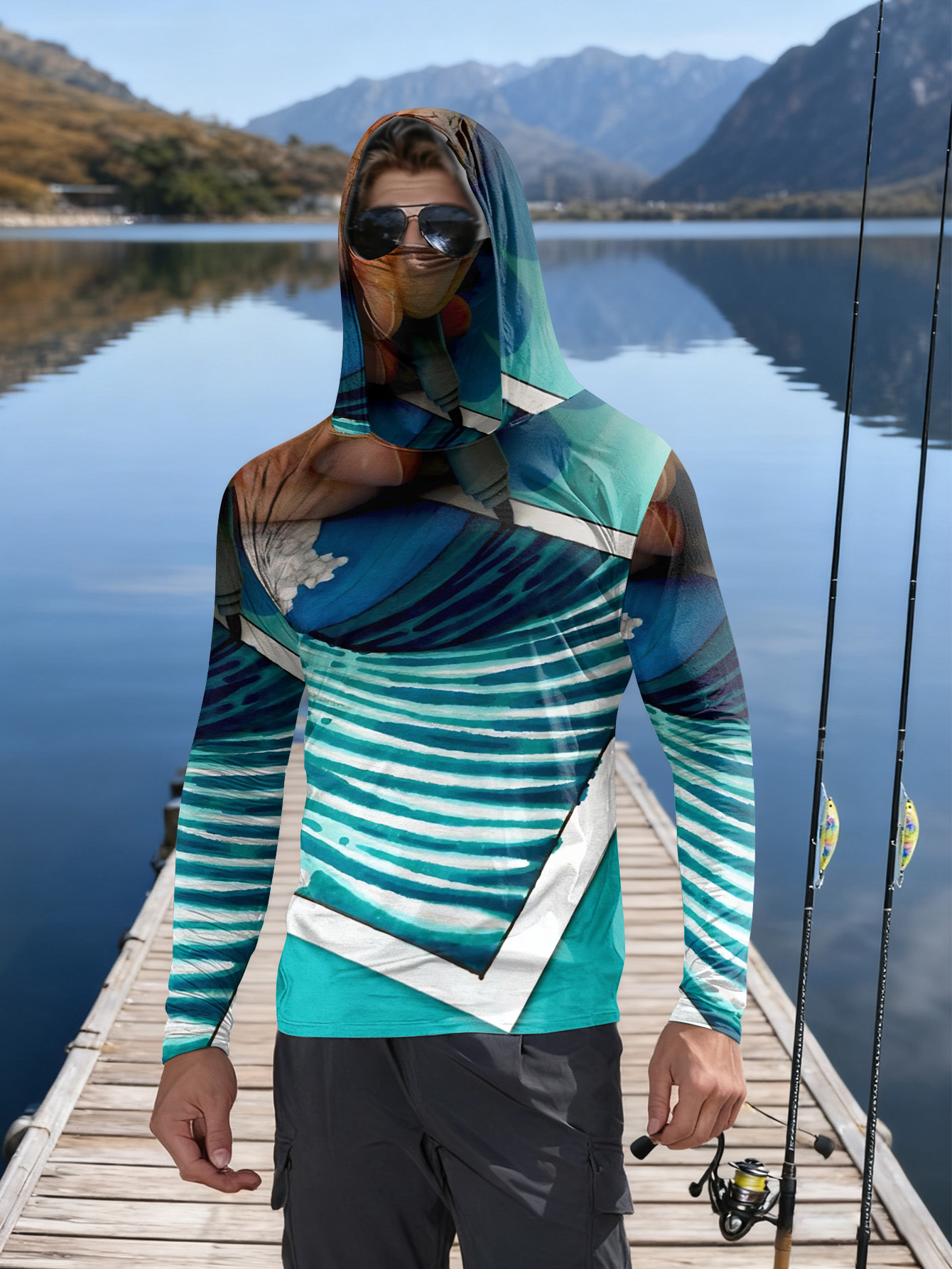 Fishing hooded sweatshirt men' – обзор и цена Hunting Fishing Outdoor