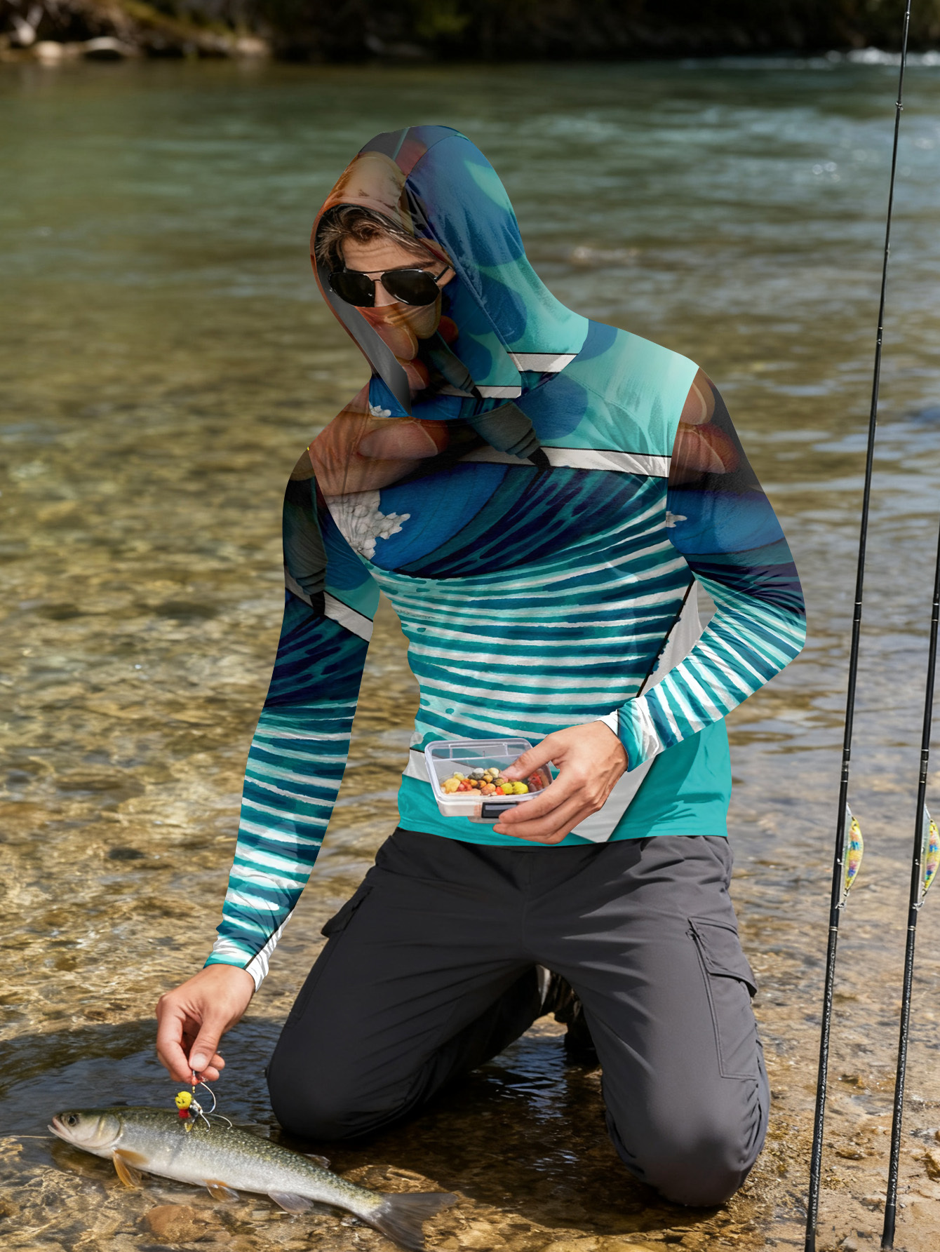 Fishing hooded sweatshirt men' – обзор и цена Hunting Fishing Outdoor